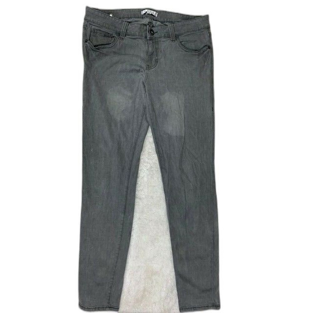 Cabi Size 10 Womens Jeans Gray Stretch Mid Rise Skinny